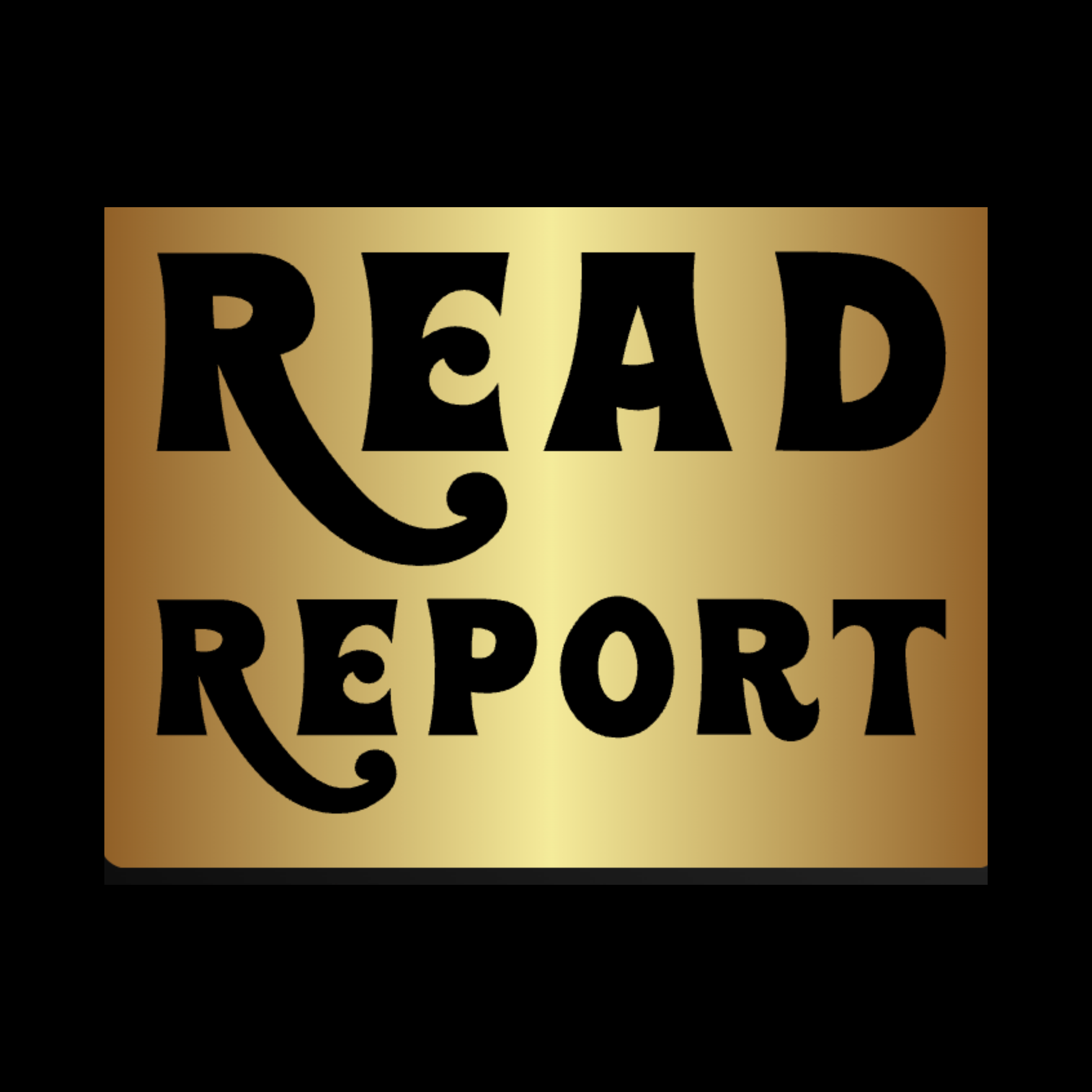 Black square logo with Read Report in stylized gold accent.